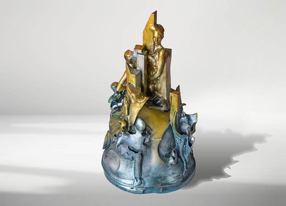 Bronze metal sculpture