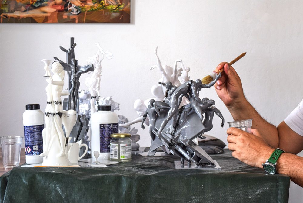 Mixed media sculpture